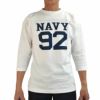ウエアハウス (WAREHOUSE) Lot 4063 7分袖フットボールT NAVY 92 プリントTシャツ ロンT