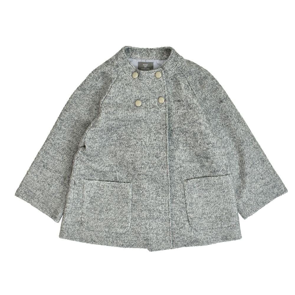 ポンデシャロン (PONT DE CHALONS) ループヤーンダブルショートコート (裏付) ショートコート ジャケット アウター 22553114 15.ライトグレー