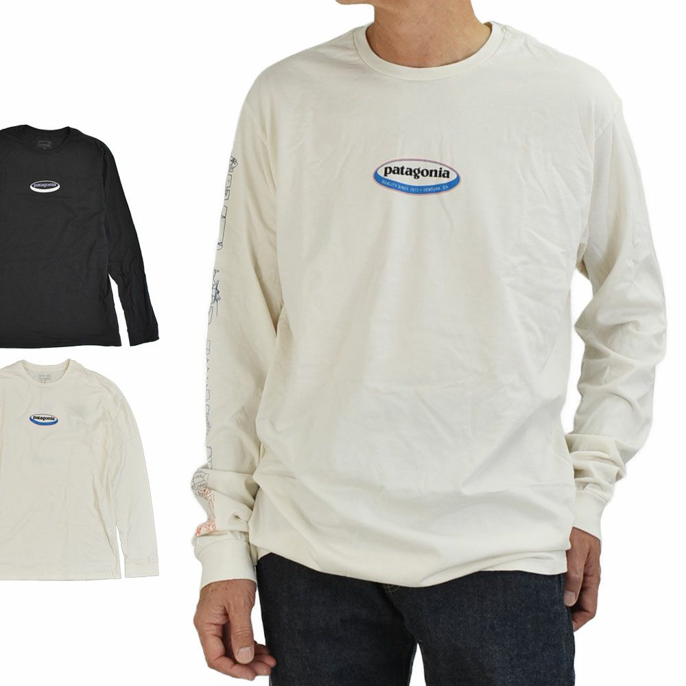 パタゴニア (PATAGONIA) メンズ ロングスリーブ ロング ウェイ ラウンド オーガニックTシャツ M’s L/S Long Way Round Organic T-Shirt プリント長袖Tシャツ ロンT 37821