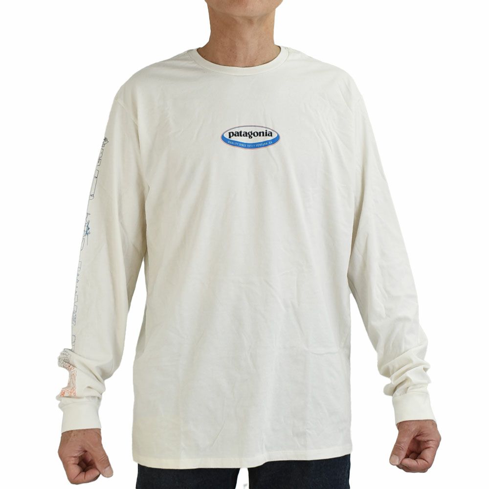 パタゴニア (PATAGONIA) メンズ ロングスリーブ ロング ウェイ ラウンド オーガニックTシャツ M’s L/S Long Way Round Organic T-Shirt プリント長袖Tシャツ ロンT 37821