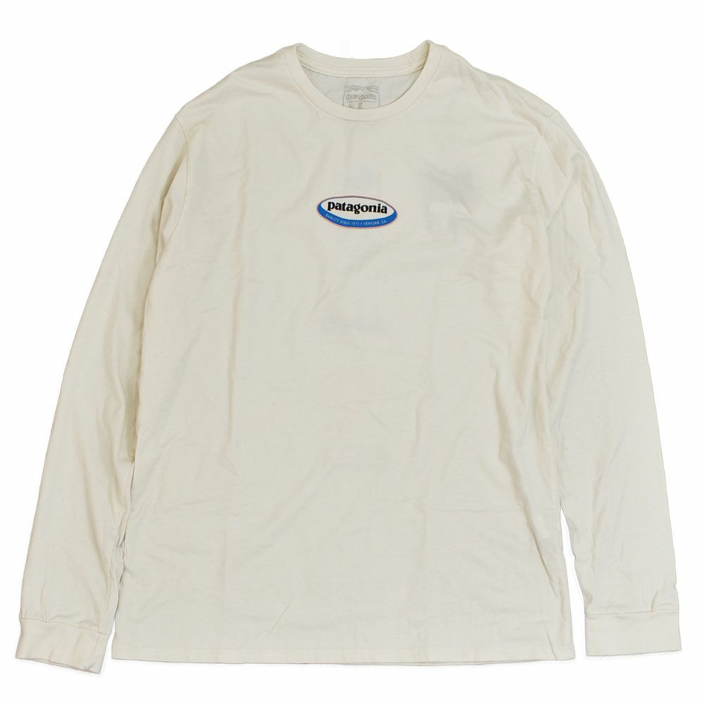 パタゴニア (PATAGONIA) メンズ ロングスリーブ ロング ウェイ ラウンド オーガニックTシャツ M’s L/S Long Way Round Organic T-Shirt プリント長袖Tシャツ ロンT 37821 UDNL(Undyed Natural)