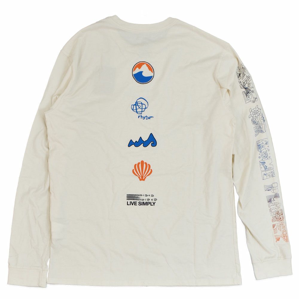 パタゴニア (PATAGONIA) メンズ ロングスリーブ ロング ウェイ ラウンド オーガニックTシャツ M’s L/S Long Way Round Organic T-Shirt プリント長袖Tシャツ ロンT 37821 UDNL(Undyed Natural)