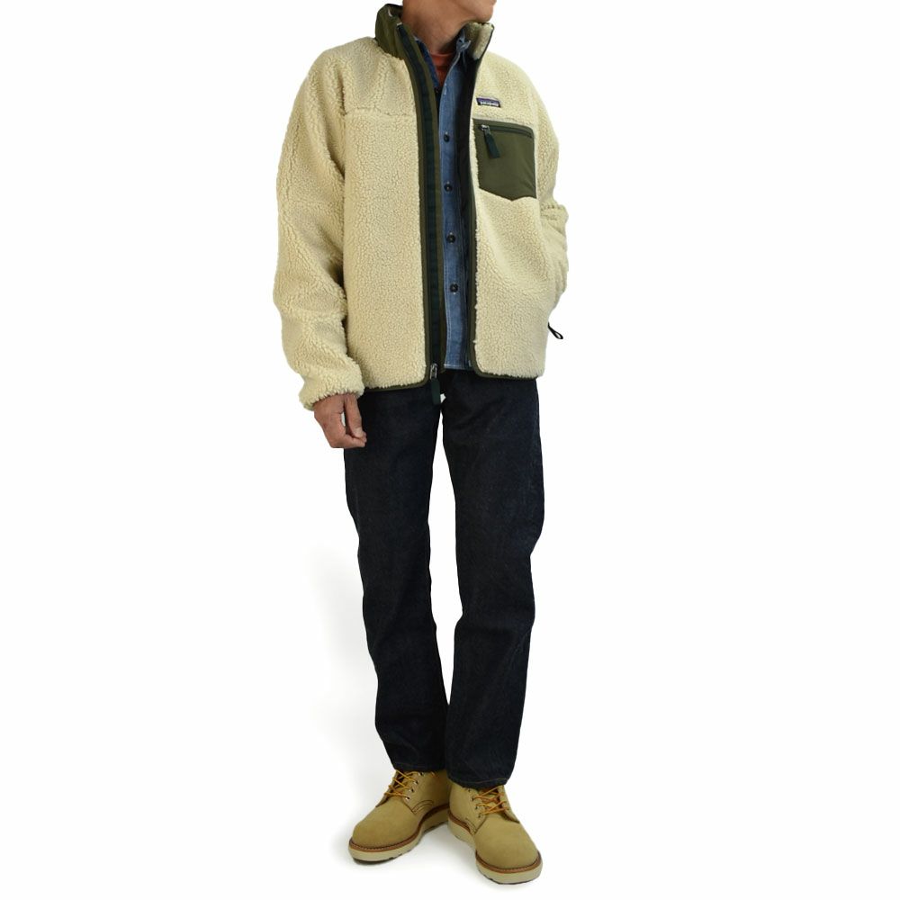 パタゴニア (PATAGONIA) メンズ クラシック レトロXジャケット M's Classic Retro-X Jkt フリースジャケット アウター コート 23057 DNBA(Dark Natural w/Basin Green)