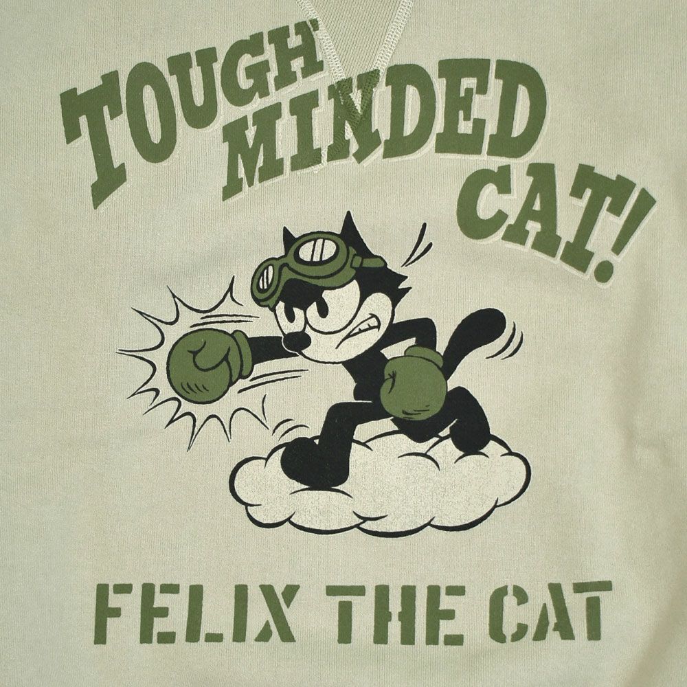 トイズマッコイ (TOYS McCOY) HEAVYWEIGHT SWEAT SHIRT FELIX THE CAT -TOUGH MINDED CAT!- 長袖プリントスウェットシャツ フィリックス ザ キャット TMC2547
