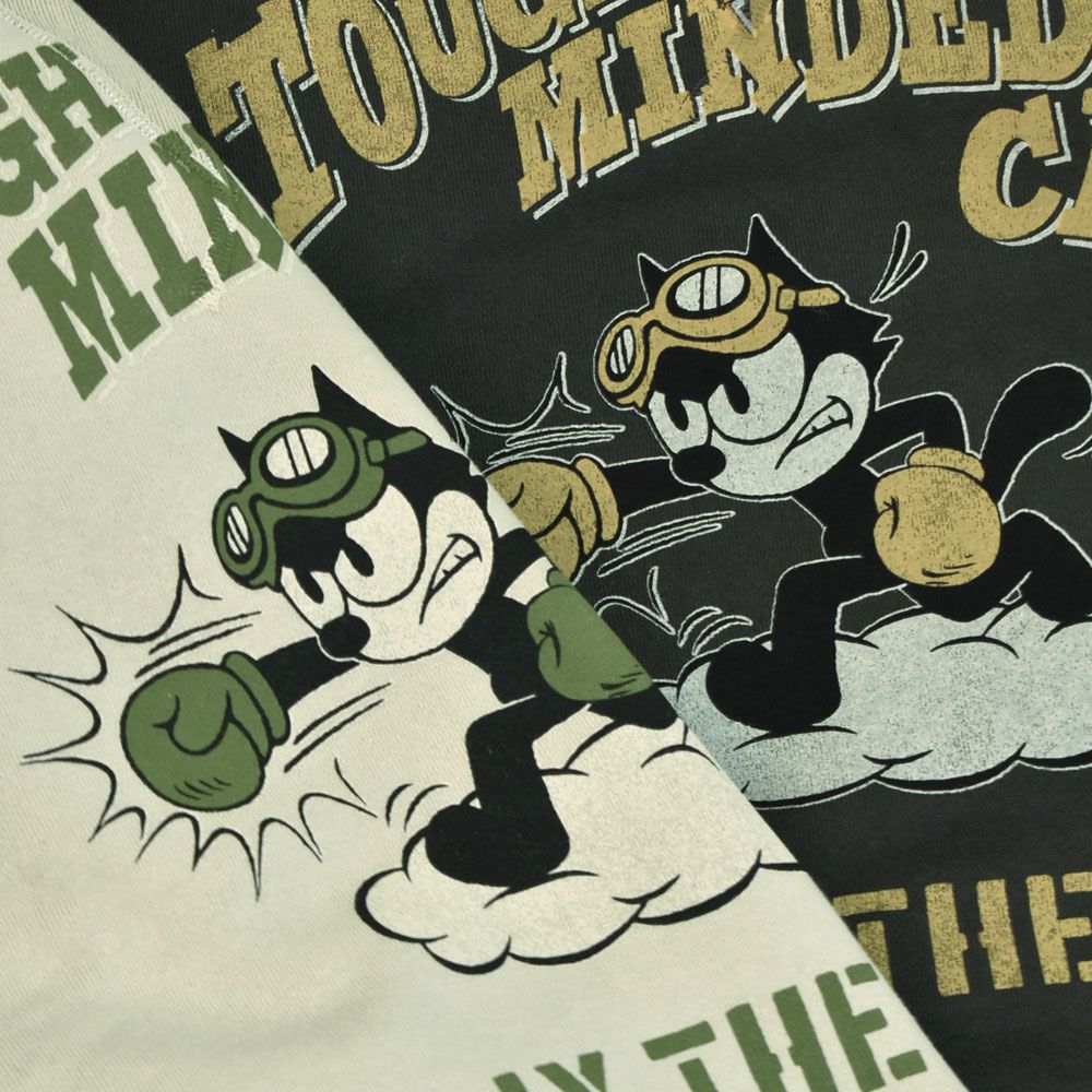 トイズマッコイ (TOYS McCOY) HEAVYWEIGHT SWEAT SHIRT FELIX THE CAT -TOUGH MINDED CAT!- 長袖プリントスウェットシャツ フィリックス ザ キャット TMC2547