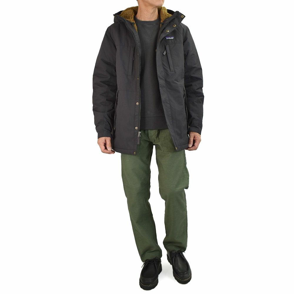 パタゴニア (PATAGONIA) メンズ イスマス パーカ M's Isthmus Parka フード付き内側ボアジャケット アウター コート 27023 INBK(Ink Black)