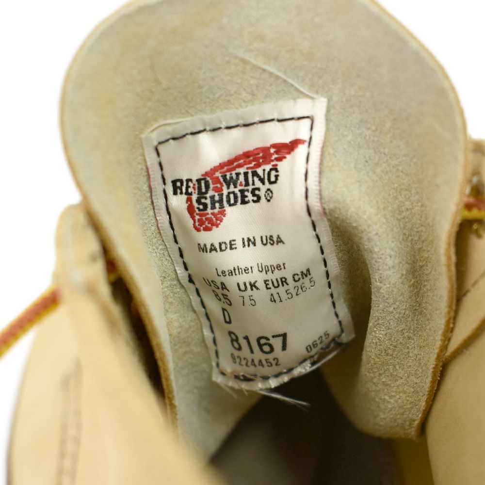 レッドウィング (RED WING) 6-INCH CLASSIC ROUND 6インチ クラシックラウンド ホーソーン「アビリーン」ラフアウト レザーワークブーツ 靴 スエード 8167