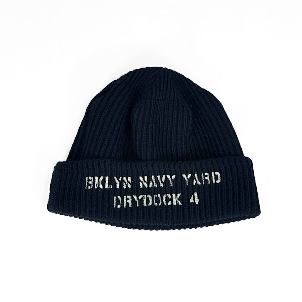 フリーホイーラーズ (FREEWHEELERS) -BKLYN NAVY YARD DRYDOCK #4- U.S. NAVY WATCH CAP U.S.NAVY UTILITY CLOTHING NAVY 帽子 ニット帽 ニットキャップ ミリタリーワッチキャップ 2537003