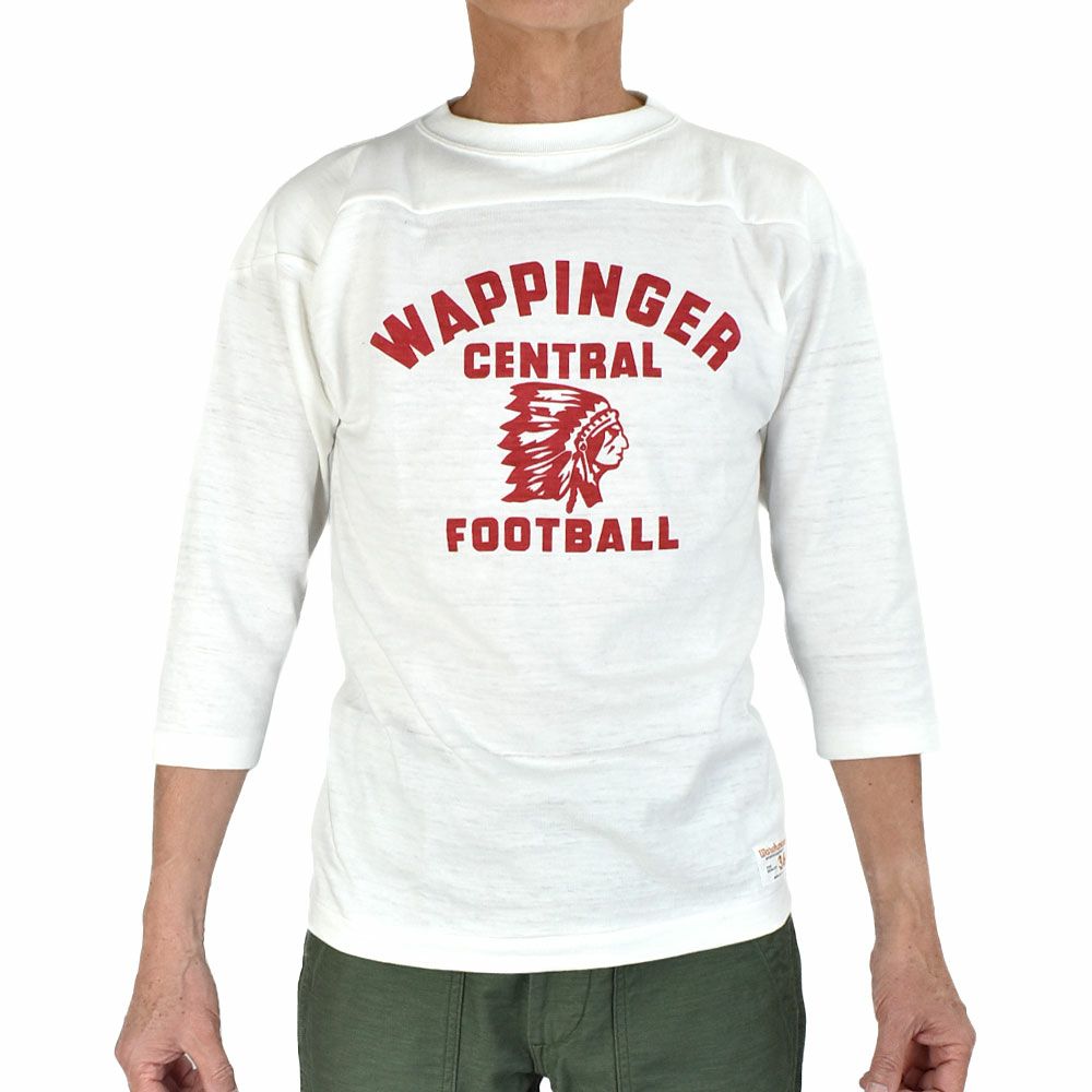 ウエアハウス (WAREHOUSE) Lot 4063 7分袖フットボールT WAPPINGER プリントTシャツ ロンT