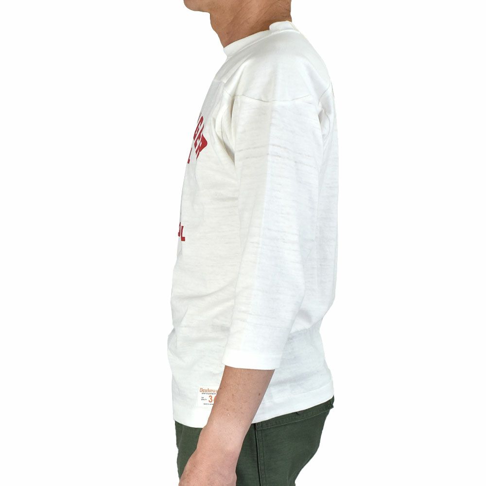 ウエアハウス (WAREHOUSE) Lot 4063 7分袖フットボールT WAPPINGER プリントTシャツ ロンT