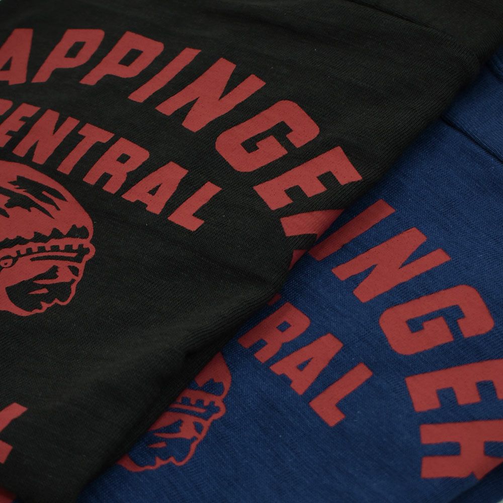 ウエアハウス (WAREHOUSE) Lot 4063 7分袖フットボールT WAPPINGER プリントTシャツ ロンT