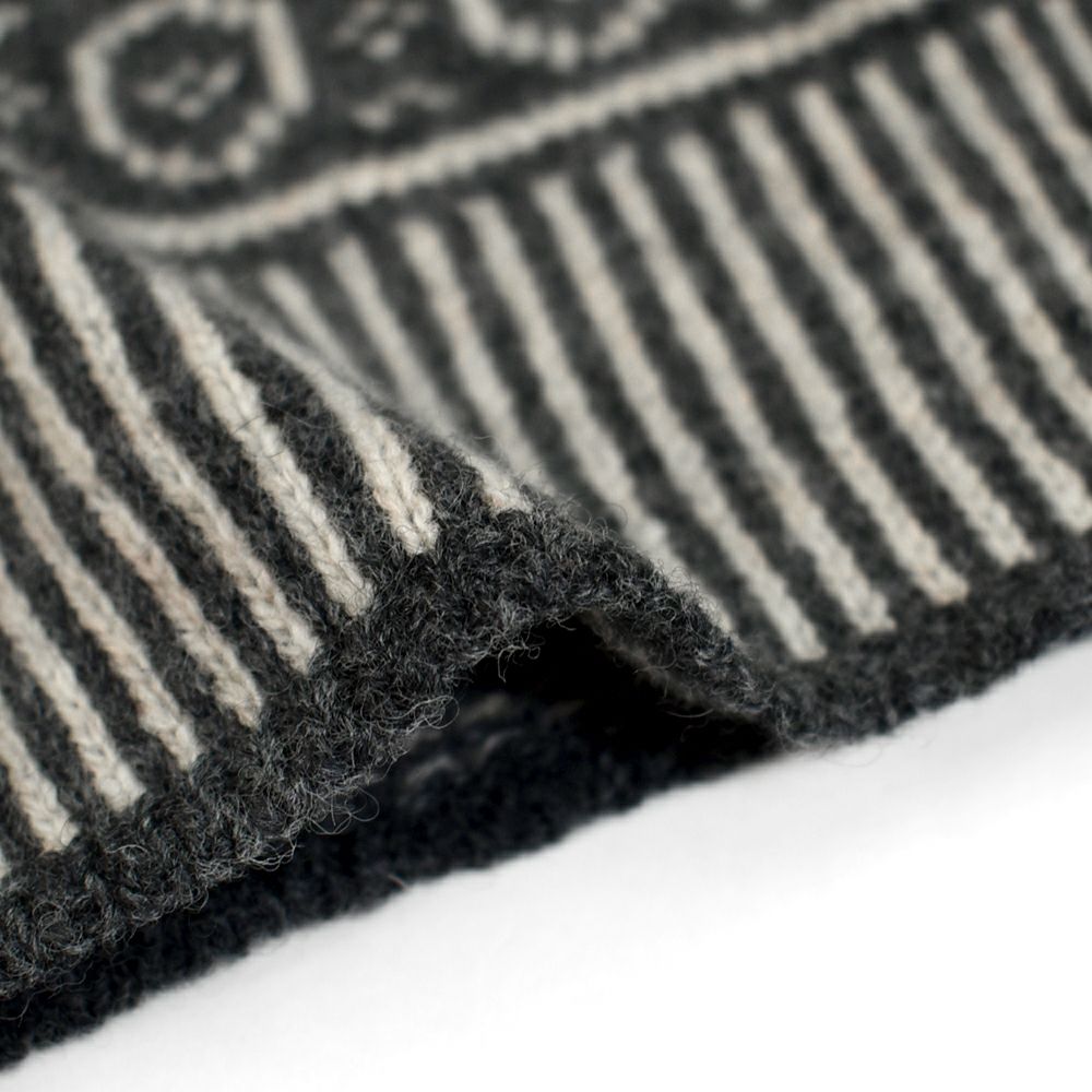 ブリスバンチ (Bliss bunch) ジャガード クルーネックカーデ ウールジャガードニットカーディガン P758-440