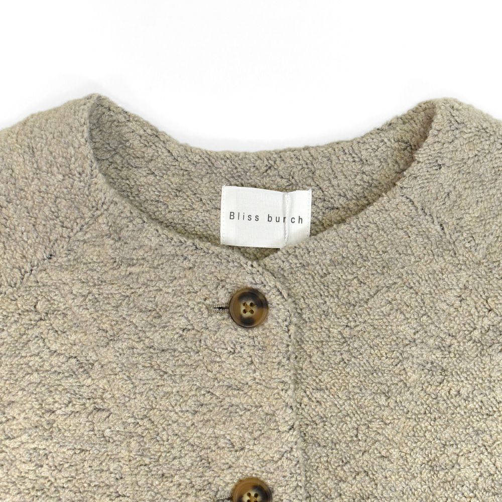 ブリスバンチ (Bliss bunch) RIB使いラグランノーカラージャケット パイルジャケット A758-456