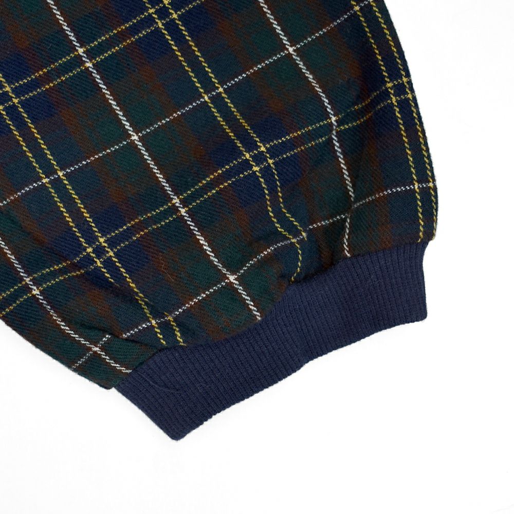 ブリスバンチ (Bliss bunch) FB差RIB使いコクーンPO 長袖チェックネルプルオーバーブラウス リブ使いブラウス W758-490