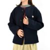 ダントン (DANTON) WOMEN'S WOOL LIGHT PILE COLLARLESS JACKET ノーカラージャケット ショートブルゾン アウター コート DT-A0013WLP