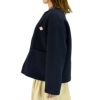 ダントン (DANTON) WOMEN'S WOOL LIGHT PILE COLLARLESS JACKET ノーカラージャケット ショートブルゾン アウター コート DT-A0013WLP