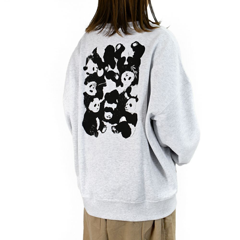 マーブルシュッド (marble SUD) Panda LONG SWEAT 長袖プリントトレーナー スウェット 01FF003238