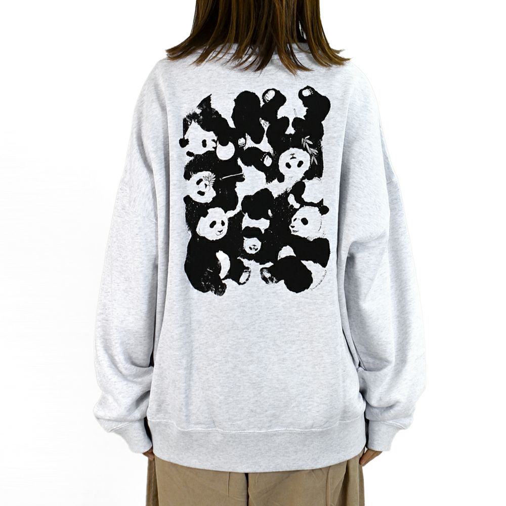 マーブルシュッド (marble SUD) Panda LONG SWEAT 長袖プリントトレーナー スウェット 01FF003238