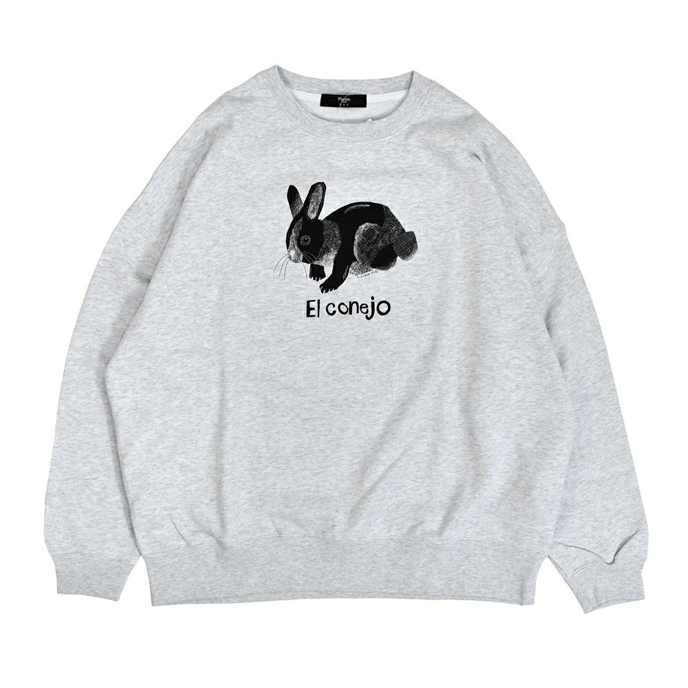 マーブルシュッド (marble SUD) Elconejo LONG SWEAT 長袖プリントトレーナー スウェット 01FF082231 07.H.GRY