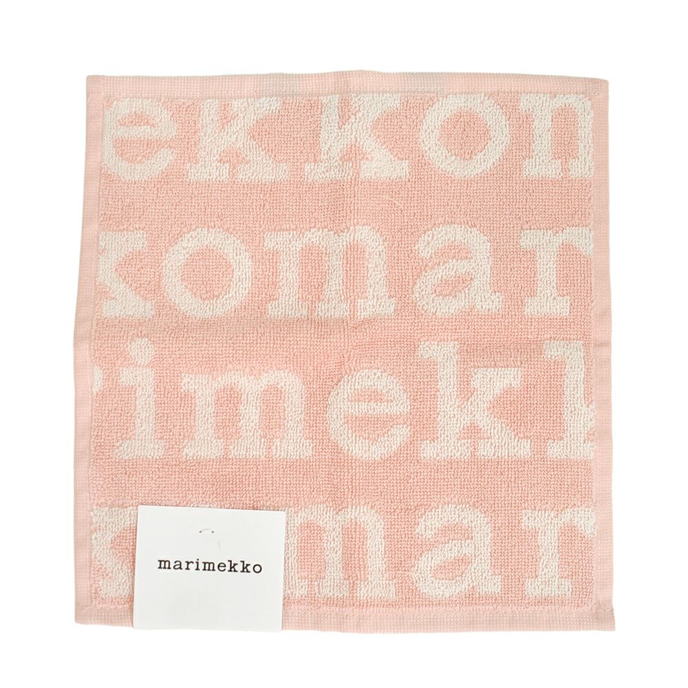 マリメッコ (marimekko) 【日本限定】Logo ミニタオル 26×26cm ハンドタオル ロゴ 52259-4-74926 52259474926 70.ピンク×ホワイト