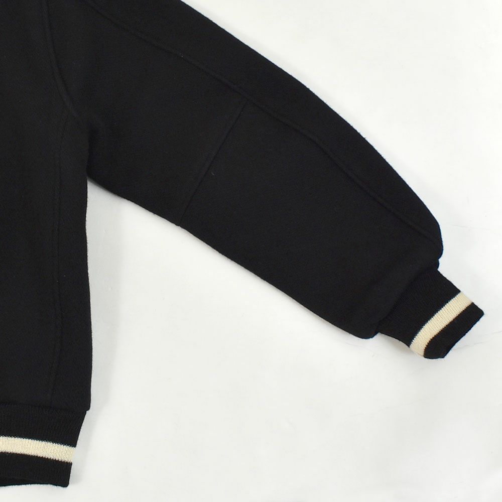 フリーホイーラーズ (FREEWHEELERS) -HARPER HOT IRONS- LEADFOOT 1940~1950s STYLE CAR CLUB JACKET Vintage Style Yarn-Dyed Heavy Melton YARN-DYED BLACK ウールメルトンジャケット カークラブジャケット カスタムジャケット 2531012