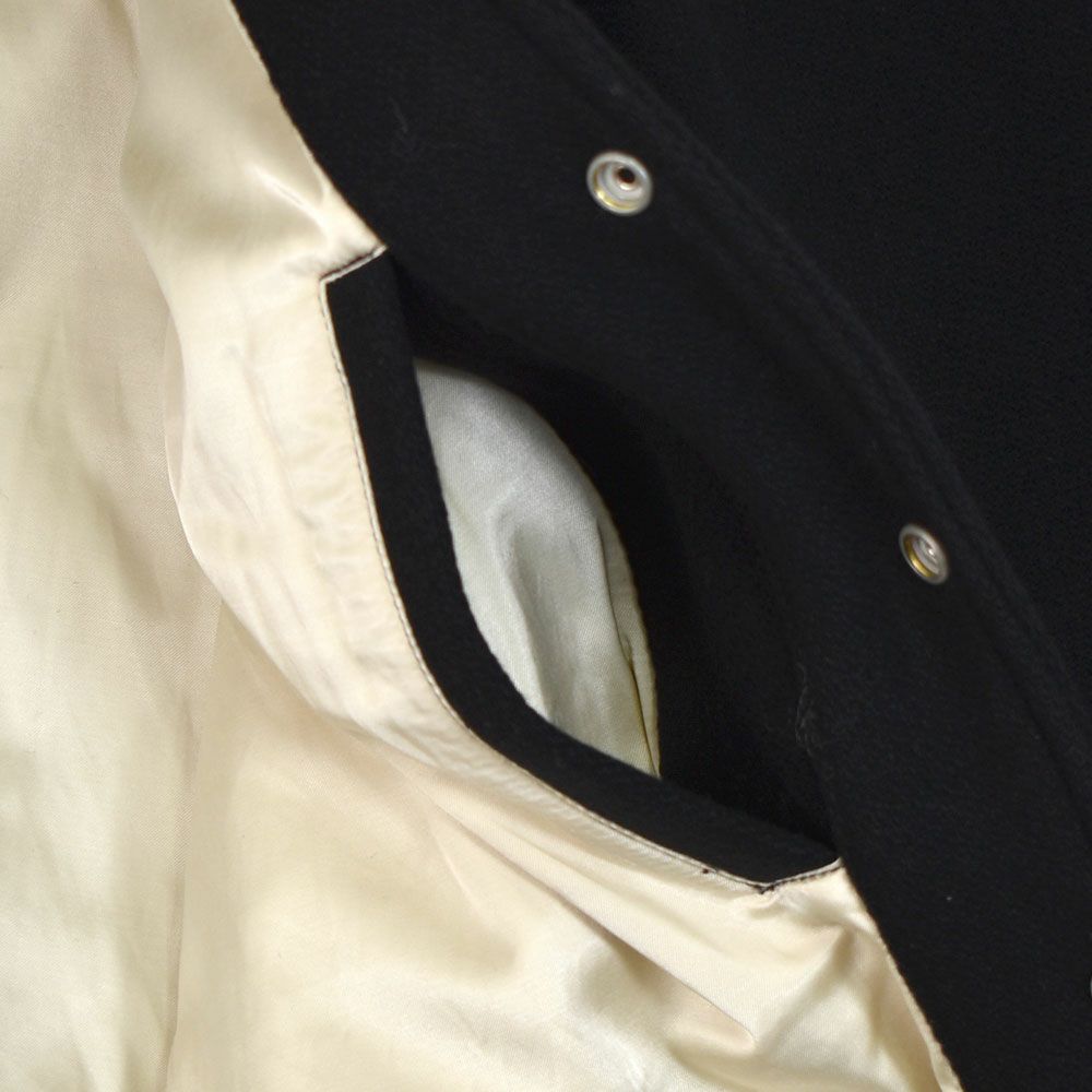 フリーホイーラーズ (FREEWHEELERS) -HARPER HOT IRONS- LEADFOOT 1940~1950s STYLE CAR CLUB JACKET Vintage Style Yarn-Dyed Heavy Melton YARN-DYED BLACK ウールメルトンジャケット カークラブジャケット カスタムジャケット 2531012