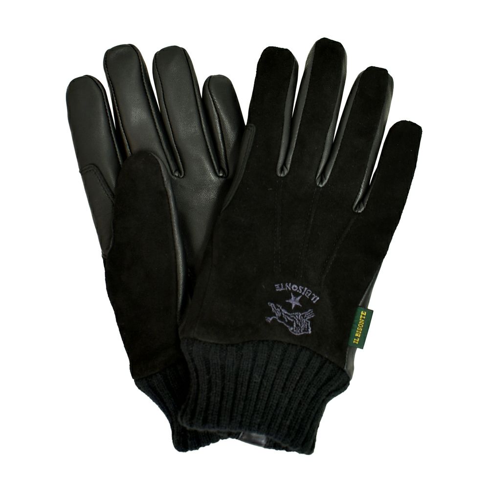 イルビゾンテ (IL BISONTE) グローブ 手袋 革手袋 内側ボアフリース 54252-3-09182 54252309182 99.ブラック