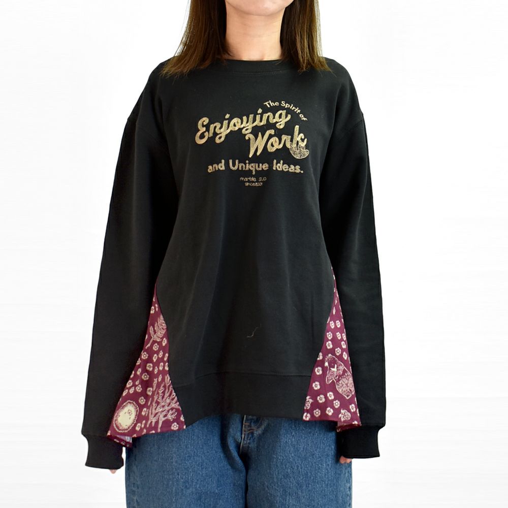 マーブルシュッド (marble SUD) Credeo Cursive リメイクSWEAT 長袖トレーナー スウェット 12FF999281