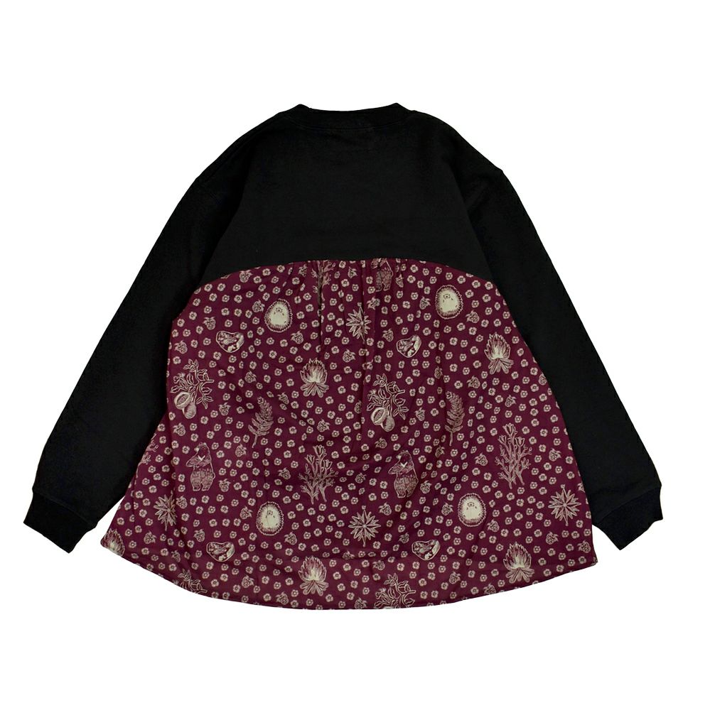 マーブルシュッド (marble SUD) Credeo Cursive リメイクSWEAT 長袖トレーナー スウェット 12FF999281 02.BLK