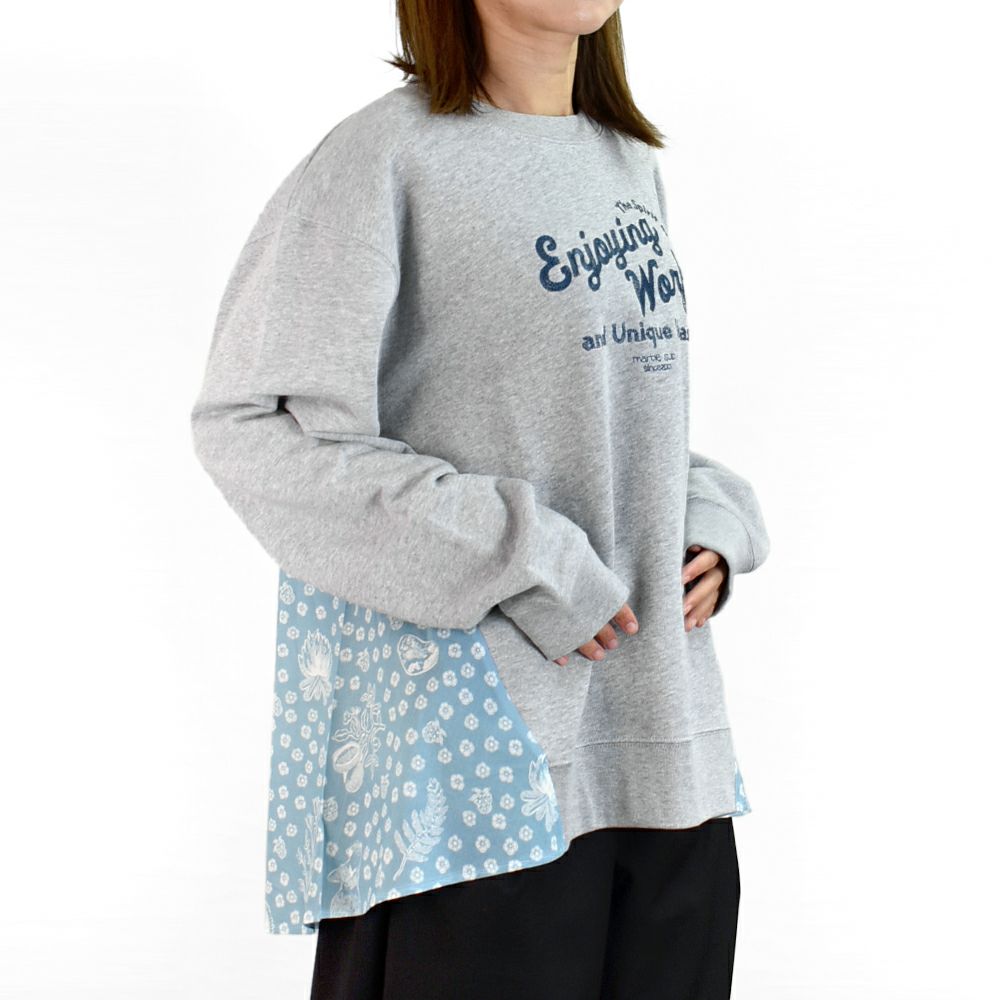 マーブルシュッド (marble SUD) Credeo Cursive リメイクSWEAT 長袖トレーナー スウェット 12FF999281