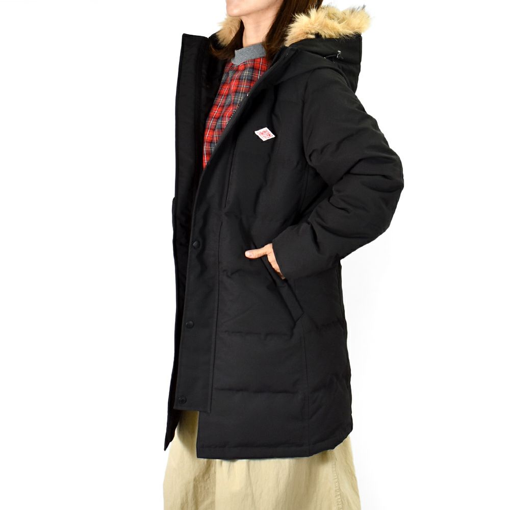 ダントン (DANTON) WOMEN'S FAUX FUR HOODED DOWN COAT FAKE FAR HOODED DOWN COAT ファー付きミドル丈ダウンコート ジャッケット アウター DT-A0006TPR