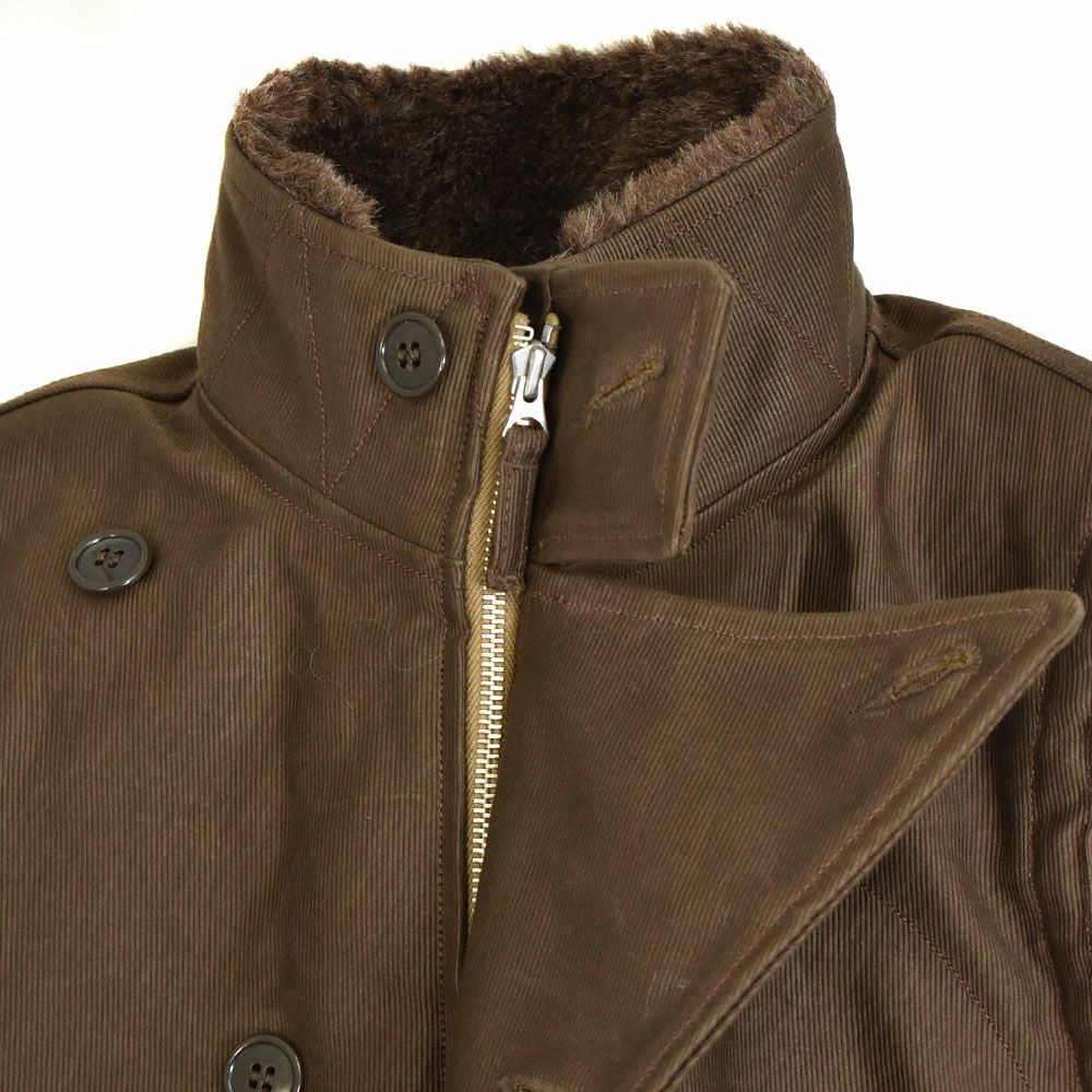 フリーホイーラーズ (FREEWHEELERS) -WINTER AVIATORS' VEST- 1930~1940s CIVILIAN MILITARY STYLE CLOTHING Original Jungle Cloth Paraffin Coating DARK RED BEIGE アヴィエイターズベスト アビエイターズベスト コットンベスト 内側ボアベスト ミリタリーベスト 2531006