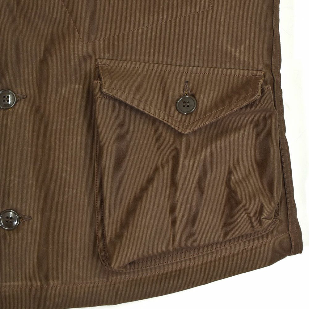 フリーホイーラーズ (FREEWHEELERS) -WINTER AVIATORS' VEST- 1930~1940s CIVILIAN MILITARY STYLE CLOTHING Original Jungle Cloth Paraffin Coating DARK RED BEIGE アヴィエイターズベスト アビエイターズベスト コットンベスト 内側ボアベスト ミリタリーベスト 2531006