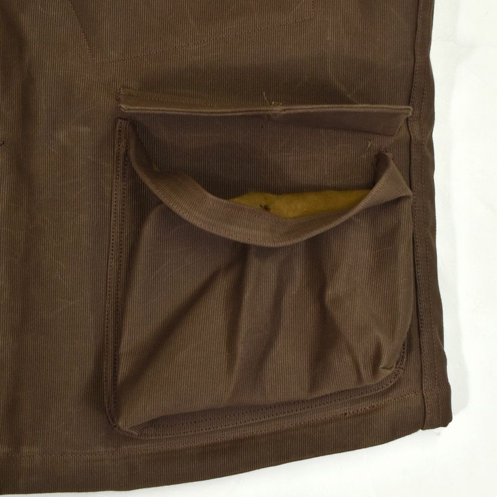 フリーホイーラーズ (FREEWHEELERS) -WINTER AVIATORS' VEST- 1930~1940s CIVILIAN MILITARY STYLE CLOTHING Original Jungle Cloth Paraffin Coating DARK RED BEIGE アヴィエイターズベスト アビエイターズベスト コットンベスト 内側ボアベスト ミリタリーベスト 2531006