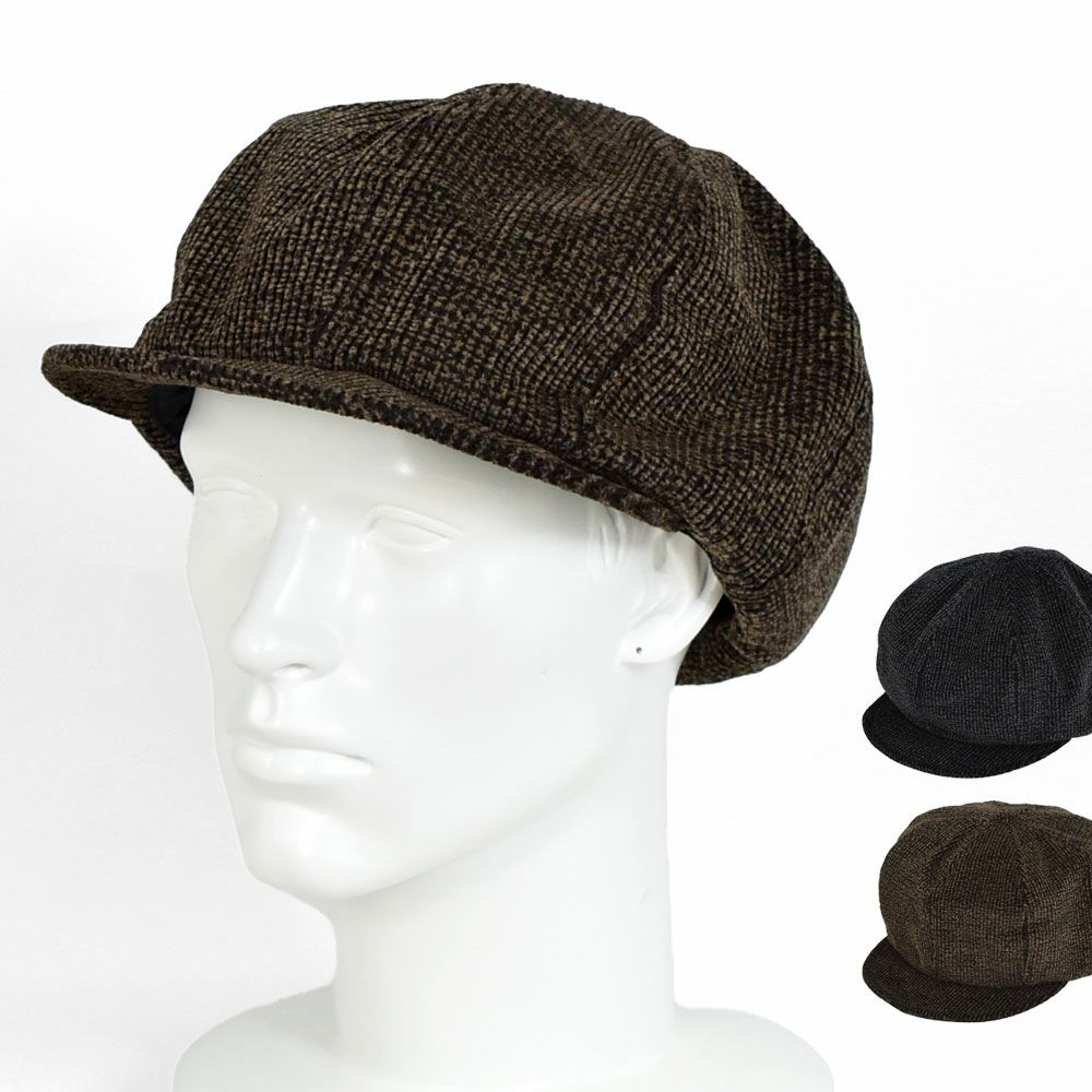 フリーホイーラーズ (FREEWHEELERS) -YELLOWSTONE- 1930s~1940s STYLE CASQUETTE Vintage Style Printed Corduroy GRAINED CHARCOAL BLACK GRAINED BROWN キャスケット ハンチング帽 帽子 2537006