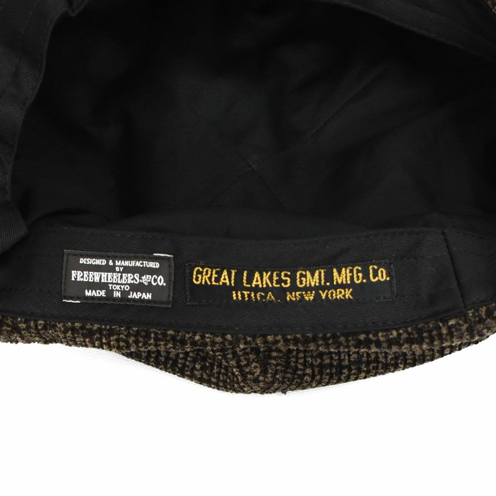フリーホイーラーズ (FREEWHEELERS) -YELLOWSTONE- 1930s~1940s STYLE CASQUETTE Vintage Style Printed Corduroy GRAINED CHARCOAL BLACK GRAINED BROWN キャスケット ハンチング帽 帽子 2537006