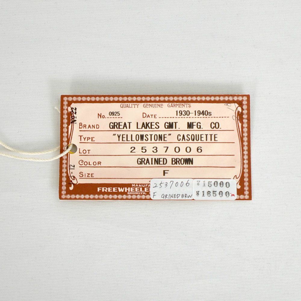 フリーホイーラーズ (FREEWHEELERS) -YELLOWSTONE- 1930s~1940s STYLE CASQUETTE Vintage Style Printed Corduroy GRAINED CHARCOAL BLACK GRAINED BROWN キャスケット ハンチング帽 帽子 2537006