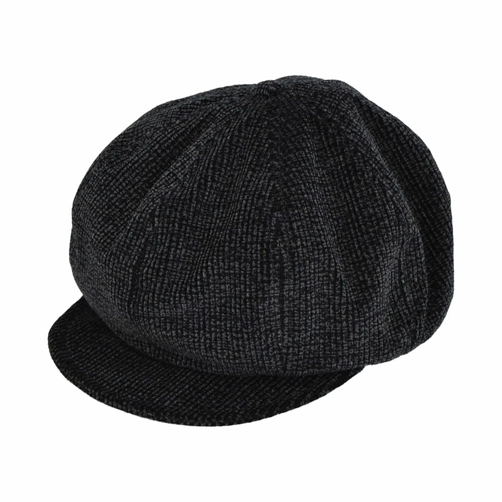 フリーホイーラーズ (FREEWHEELERS) -YELLOWSTONE- 1930s~1940s STYLE CASQUETTE Vintage Style Printed Corduroy GRAINED CHARCOAL BLACK キャスケット ハンチング帽 帽子 2537006