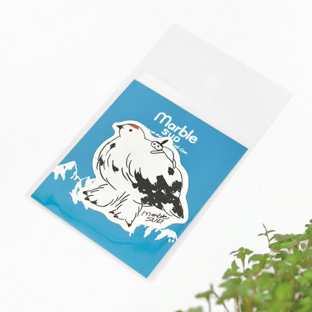 マーブルシュッド (marble SUD) raicho ステッカー エビスミナミちゃん×ライチョウ ライチョウ保護スクラムプロジェクト 長野県 09FS999204