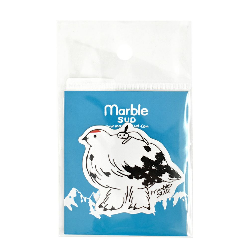 マーブルシュッド (marble SUD) raicho ステッカー エビスミナミちゃん×ライチョウ ライチョウ保護スクラムプロジェクト 長野県 09FS999204