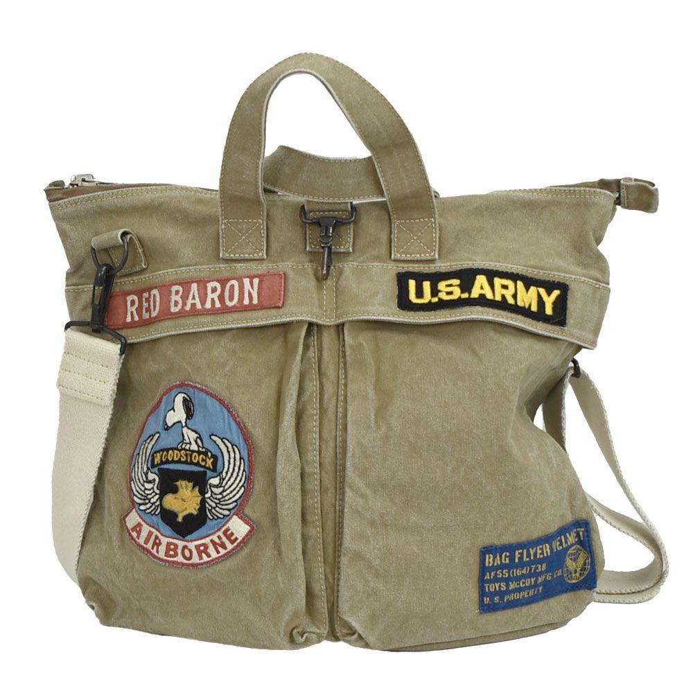 トイズマッコイ (TOYS McCOY)  HELMT BAG CVS SNOOPY AIRBRN ヘルメットバッグ キャンバスバッグ スヌーピー TMA2524