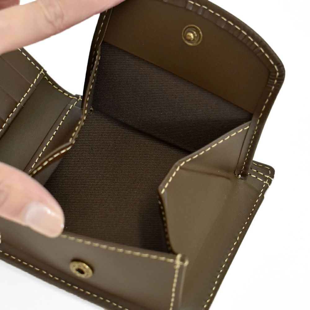 アインソフ (Ain Soph) ワクシープレス 二つ折財布 ボックス小銭入れ 革財布 レザーウォレット イタリアンレザー 日本製 DA1036-WPS
