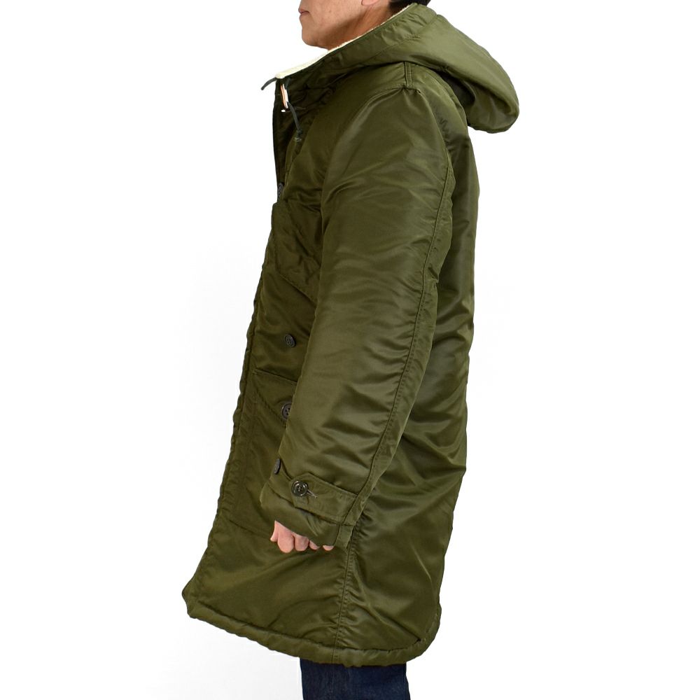 フリーホイーラーズ (FREEWHEELERS) - M-1949 - COAT AIR CREW HEAVY ATTACHED HOOD 1940~1950s CIVILIAN MILITARY STYLE CLOTHING Original Nylon 66 Twill KHAKI OLIVE ミリタリージャケット アウター コート 2531007