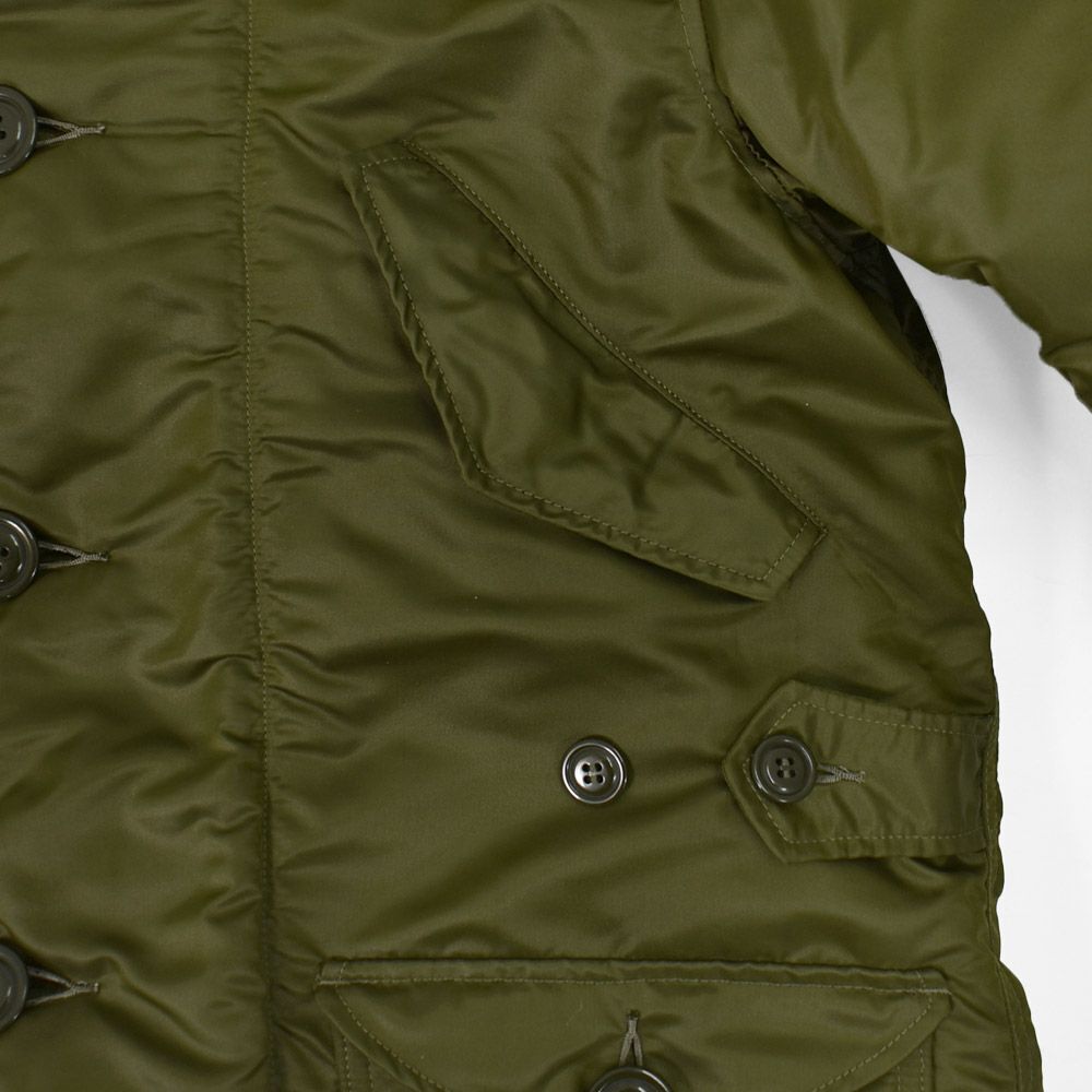 フリーホイーラーズ (FREEWHEELERS) - M-1949 - COAT AIR CREW HEAVY ATTACHED HOOD 1940~1950s CIVILIAN MILITARY STYLE CLOTHING Original Nylon 66 Twill KHAKI OLIVE ミリタリージャケット アウター コート 2531007