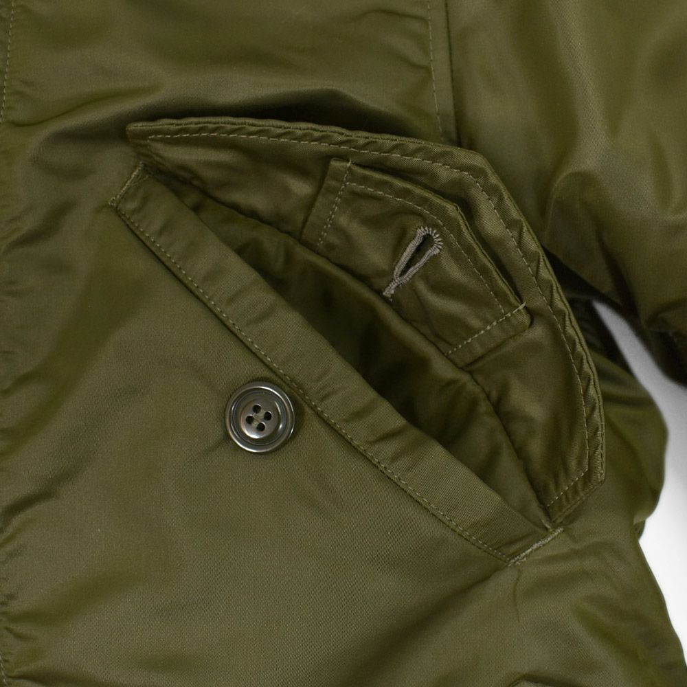フリーホイーラーズ (FREEWHEELERS) - M-1949 - COAT AIR CREW HEAVY ATTACHED HOOD 1940~1950s CIVILIAN MILITARY STYLE CLOTHING Original Nylon 66 Twill KHAKI OLIVE ミリタリージャケット アウター コート 2531007